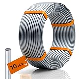 HausHeld® Blitzschutz Runddraht 10m – Alu fi10mm | Erdungsdraht AlMgSi | Hochwertiger Blitzableiter | Flexibler & Korrosionsbeständiger Erdungsdraht | Meterware für Erdung, Dach & Elektroinstallation