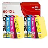 Ersatz für 604XL BK C M Y Tintenpatronen, kompatibel für Epson XP-2200 XP-2205 XP-3200 XP-3205 XP-4200 XP-4205 WF-2910DWF WF-2930DWF WF-2935DWF WF-2950DWF Drucken 2 Sets