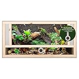REPITERRA Terrarium für Reptilien und Amphibien, Holzterrarium mit Frontbelüftung 80x50x50cm
