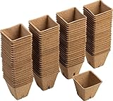 Meister Anzuchttöpfe 6 x 6 cm - Praktisches Set mit 96 Stück - Aus Papierzellstoff - Biologisch abbaubar / Pflanztopf / Saattopf / Pflanzenanzucht / WU9968310, Natur