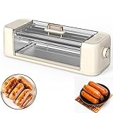 wanghaiyanBD Vollautomatische kleine Hot-Dog-Maschine für Grillwürste im Haushalt, Multifunktions-Hotdog-Grill, Bratwurstmaschine, Hot-Dog-Rollmaschine für Frühstückswürste