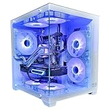Gaming PC White | GeForce RTX 3050 | Intel 10 Core | RGB Lüfter mit Fernbedienung | Wasserkühlung | SSD | Windows 11 | WLAN (32GB RAM 500GB SSD)