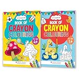 Oswaal Books Oswaal Lil Legends Creative Crayon Malbücher für Kinder ab 4 Jahren, kreatives Kopieren, Malbücher (Set mit 2 Büchern), Tinte sortiert