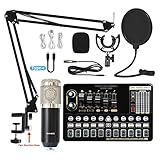 LERORA DJ-Equipment für die Party Podcast -Geräte Bundle Live Sound Card V10 Soundkarte Set Mikrofon -Mobiltelefon -Soundkarte Live -Set von Soundkartenausrüstung Live (Color : 2)
