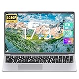 Fsjun 17.3' Laptop, Celeron N5095 (bis zu 2,9 GHz), 16GB RAM, 1TB SSD, 1080P FHD IPS Display, Win11, Office19, Fingerabdrucksensor, beleucht. Tastatur, HDMI, WiFi, 3X USB 3.0, Silber (16G+1TB SSD)