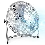 Duronic FN16 Bodenventilator, 40 cm Ventilator mit 75W, Standventilator für Boden oder Bühne, Windmaschine mit 4 Stufen, leiser Design Ventilator