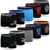 L&K 10er Pack Boxershorts Jungen aus Mikrofaser Größe ab 140/146 bis 176/182 mit Motiv bequem Seamless Kinder Unterhosen Jungen 1601 ST 176-182