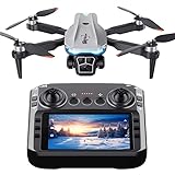 B18 Drohne mit Kamera 4K für Erwachsene und Kinder – RC-Quadrocopter mit 4,5-Zoll-LCD-Bildschirm, Faltbarer Drohne mit Brushless-Motor, Ein-Tasten-Start/Landung, Gesten-Selfie, 3D-Flip, 40-Minuten