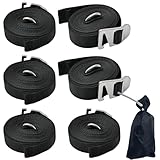 Markisen-Zuggurt, 6 Stück, Befestigungsgurte für Markisen, Befestigungsseilbefestigungen, verstellbar, für Kajakfenster, Outdoor, Baldachin, Boot, Bett, LKW, Camping