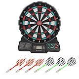 CHEOTIME Elektronische Dartscheibe, Soft-Tip-Dartscheiben-Set, Dartscheibe, Darts/automatische Bewertung, Dart-Spitzen, Spielzeug, Dart-Dartscheiben-Set, Sound-Erinnerung Für Erwachsene