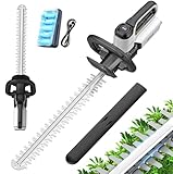 Litheli Heckenschere Akku, 56 cm Messerlänge, 18 mm Zahnabstand, ergonomischer Griff, Anschlagschutz, Heckenschneider mit 1X10000 mAH Akku für Sträucherschneiden Gartenpflege, Cordless Hedge Trimmer