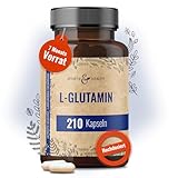 L Glutamin Kapseln – 210 Kapseln – 750mg reines L-Glutamin pro Kapsel – hochwertige Aminosäure – ohne Zusatzstoffe - L Glutamine – Vegan – 7 Monate Vorrat