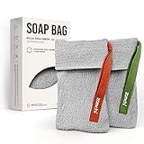 ZOMCHI 2 Stück Seifenbeutel und Seifenspartasche zur Verwendung in der Dusche, Premium Body Scrubber Duschschwamm (Zwei weiche Seifenbeutel)