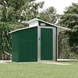 Keyroto Gartenhaus aus verzinktem Stahl, grün, 207 x 130 x 208,5 cm