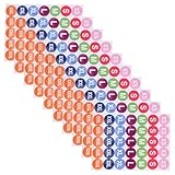 BESTonZON 350 Bunte Runde Selbstklebende Größenetiketten Aufkleber für Kleidung XS Bis Xxxl Ablösbar für T Shirts und Pullover