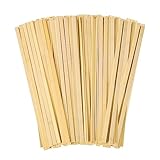 150 Stück Holzspatel zum Basteln, Holzstäbchen Bastelstäbe Holzstäbe Holzstab Rühr Holz DIY Geschenke Pflanzenanzucht Modelbau (30cmx3mmx9mm）
