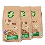 3x CLASEN BIO Leinsamen geschrotet, biologisch, glutenfrei und vegan - 250 g