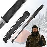 Swords and more Tanto Machete mit Kydexscheide 49cm | Outdoor Messer aus Edelstahl | Leichtes Survival Buschmesser mit Tanto-Klinge & Kunststoffgriff | Camping & Garten Werkzeug