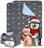 Aitmexcn 2 Stück Welpenunterlagen Waschbar – 45x60cm Super Saugfähige und Wiederverwendbare Hundetrainingspads, Inkontinenzunterlage für Welpen, Für Zuhause, Auto und Reisen