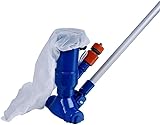 Vakuumsauger Pool Reinigungsset tragbares Pool-Bodensauger-Set Poolsauger mit 1.3m Aluminiumstange und Auffangsack geeignet für Schwimmbäder Aquarien und Badewannen