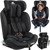 KIDIZ® Autokindersitz Kinderautositz mit Isofix Gruppe 1+2+3 9-36 kg 5-Punkt-Sicherheitsgurt, Autositz, Kindersitz, Einstellbare Kopfstütze | Mitwachsende Sitzerhöhung 1-12 Jahre, Stabil und Sicher