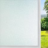 Qualsen Fensterfolie Blickdicht Sichtschutzfolie Fenster Milchglasfolie Fensterfolie Selbsthaftend Blickdicht Klebefolie Fenster Fensterfolie Sichtschutz Anti-UV Folie (30cm x 200cm)