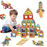 SAKOTE Magnetische Bausteine,Magnetspielzeug Magneten Kinder Magnet Spielzeug,Frühe Bildungsbau Magnetfliesen Gebäude Set Geschenk für Kinder ab 3 4 5 6 7 8 Jahre