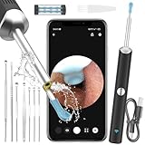 Ohrenschmalz Entferner Otoskop,1080P Ultradünne HD Drahtlos wasserdicht Ohrenspiegel, 3.5mm Linse und 6 LEDs für iPhone, iPad, Android-Smartphones