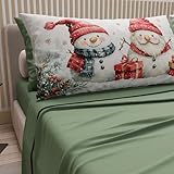 Petti Artigiani Italiani - Bettwäsche aus Baumwolle mit Kissenbezügen mit Digitaldruck, Weihnachtsbettwäsche für Doppelbett, Maxi, Puppe 02 Grün, 100% Made in Italy