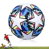 Forhome 2024 Championsleague Ball, Größe 5 Fußball für Kinder und Erwachsene Fußballfans Artikel Fußballliebhaber Geburtstagsgeschenk Regelmäßiges Spiel und Training