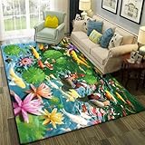 Teppich Kinder Teenager Jungen Spielmatte 3D Wassertiere Fische Gedruckt Teppich Wohnzimmer Schlafzimmer Dekoration Baby Krabbel Matte 40 X 60 cm -23677468743