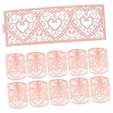TOYZFRIENDY 50 Stück Pinke Papierlampen wickel mit Laser gefrästem Herzmuster Dekorative Lampenschirme für Elektronische Kerzen Sichere und Langlebige Papierhüllen für Stimmungsvolle