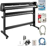 VEVOR 1350mm Vinyl Schneideplotter 3 Klingen 53Inch Plottermaschine Vinyl Cutter Plotter Folienplotter Foliendrucker Profi Plotter Cutting mit Signmaster Software mit Ständer für Schilder Papierzufuhr