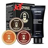 Rasierset für Männer- 3 Rasierseife & Sandelholz Rasiercreme für Ergiebigen Rasierschaum - Glatte Nassrasur für Männer - Duftendes Sandelholz/Zeder/Süße Orange