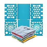 Faltbrett für Kleidung, T-Shirt Falthilfe, Verstellbares und Tragbares Kleider-Faltbrett, Blau, Ideal für Reise und Zuhause