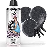 Nuke Guys - Reifen Pflege Set: Nuke Guys Reifengel 500ml + 3 Applikatorpads + Gummihandschuh - pflegt und schützt Gummi der Reifen - für intensives Schwarz - neuwertige Optik und langanhaltender Glanz