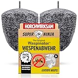 Waspinator Wespennest Attrappe – 2Pack, Wespenabwehr Mittel zum Aufhängen im Freien, Anti-Wespen Nest attrappe, wasserdichte und reißfeste Abschreckung für den Außenbereich