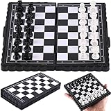 Retoo Schachspiel Schachbrett Magnetisches Reiseschach für Erwachsene und Kinder Einklappbar Tragbar Chess Set Tragbar Schach 13cm x 13cm