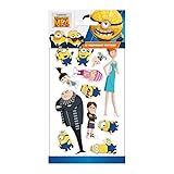 Tattoos für Kinder als Mitgebsel, Geschenk oder Spiel | Frozen Paw Patrol Minions Dinos Cars etc | Aufkleber Sticker Kindergeburtstag Geburtstag, Farbe: Minions
