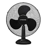 TROTEC Tischventilator TVE 18 – 50 Watt, oszillierend 90°, 3 Stufen, Ø 40 cm, sehr leise, schwarz