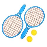 Kisangel 1 Set Tennis Schläger Set Für Outdoor Spiel Inklusive 2 Schlägern Und 2 Tennisbällen Ideales Sportspielzeug Für Eltern Kind Aktivitäten Im Freien
