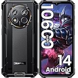 OUKITEL WP28E (2025) Outdoor Smartphone Android 14, 10600mAh Outdoor Handy Ohne Vertrag, 16GB + 64GB /1TB, 6,52' Smartphone mit 13MP Kamera, IP68 Wasserdicht, Dual 4G SIM/NFC/GPS/OTG/Face ID -Schwarz