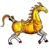 Whiskey-Dekanter Weindekanter mit Stopfen in Pferdeform, Tier-Dekanter, Herren-Whiskey-Flaschen-Set, personalisierte Weinkaraffe, 1000 ml Fassungsvermögen (Farbe: transparent x 1000 ml, Größe: 33 x 7