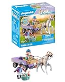 PLAYMOBIL Horses of Waterfall 71496 Ponykutsche, Zauberhafter Ausflug mit dem Pony, aufregende Abenteuer auf der Waterfall Ranch, detailreiches Spielzeug für Kinder ab 4 Jahren