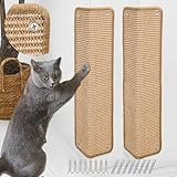 JanYoo Katze Kratzschutz Katzenkratzmatte Sisal Katzenkratzmatte Kratzmatte für Katze Katzenkratzmatte für Sofa Möbel Tür Kratzschutz 60 × 25 cm(Braun)