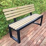 ZYGPH Robuste Gartenbank aus Gusseisen mit Rückenlehne – langlebige Terrassensitzgelegenheit aus Metall für Parks und Gärten, ideal für die Terrasse, den Hinterhof und öffentliche Plätze