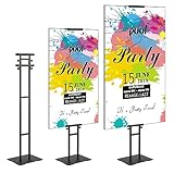 VEVOR Posterständer, höhenverstellbar bis zu 75 Zoll, doppelseitiger, robuster Sockel-Schilderhalter, bodenstehender Schilderhalter, Bannerständer mit stoßdämpfender Basis zur Präsentation, für Tafel