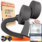 Kellago Lenkerband Rennrad schwarz [ MIT NEUEM 3M KLEBESTREIFEN ] inkl. E-Book & 4x Klebestreifen schwarz selbstklebend - Fahrrad - Griffband Fahrradlenkerband