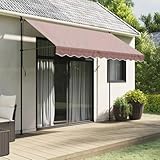 Markisenvolant, Markise Balkon ohne Bohren Klemmmarkise Sonnenmarkise Sonnenschutz Balkon Geeignet für Terrassen Geschäfte Restaurants Balkone Braun 3 m