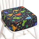 Sitzerhöhung Stuhl Kind, Waschbar Zerlegbar Tragbare Sitzerhöhung Kleinkinder Esszimmerstuhl ErhöHen Pad Esszimmer Boostersitze mit 2 Sicherheitsschnalle Gurte Kindersitzkissen (Schwarz)